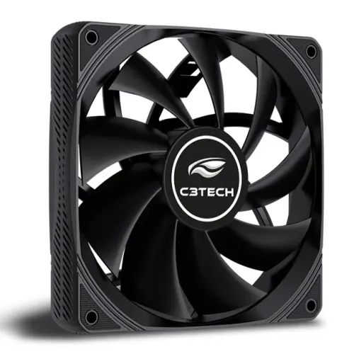 Cooler Fan 120mm C3Tech F9-200BK Black Sem Led *Molex - WZetta