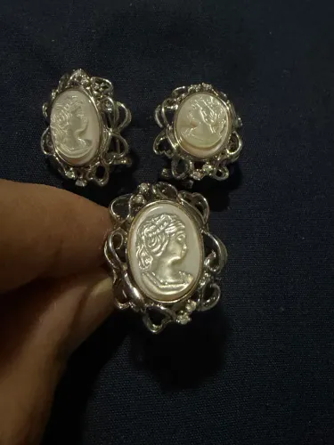 Conjunto vintage em prata 925