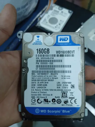 HD Notebook 160GB Western Digital Scorpio Blue Sata 2.5