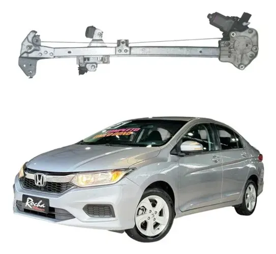 Máquina Vidro Porta Traseira Esquerda Honda City 2016 A 2021