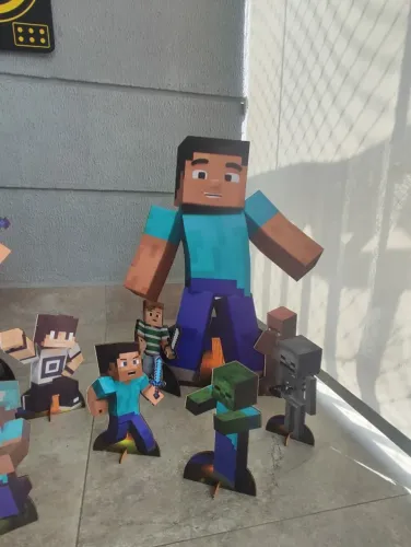 Kit decoração Minecraft 12 displays