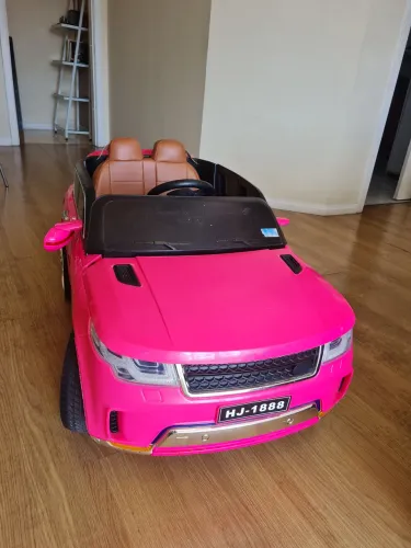 Carrinho elétrico infantil rosa