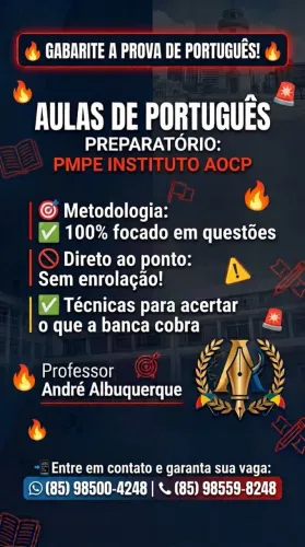 Preparação Língua Portuguesa para os Colégio Militares, da Polícia dos Bombeiros