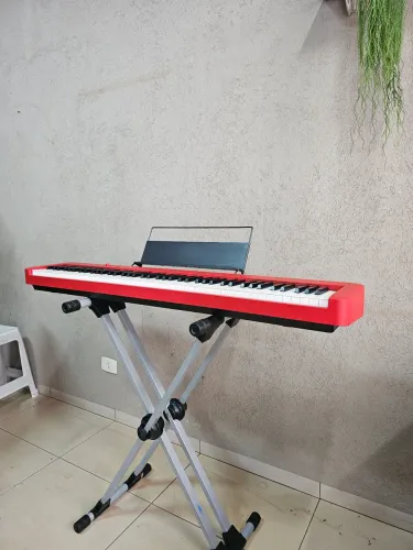 Piano Eletrico Vermelho Casio