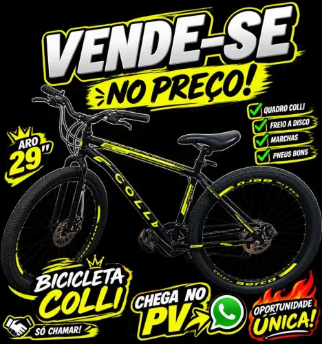 Venha adquirir sua Bicicleta Aro 29 - Colli - Nova