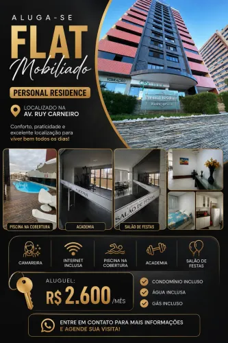 Alugo flat mobiliado perto do mercado de artesanato