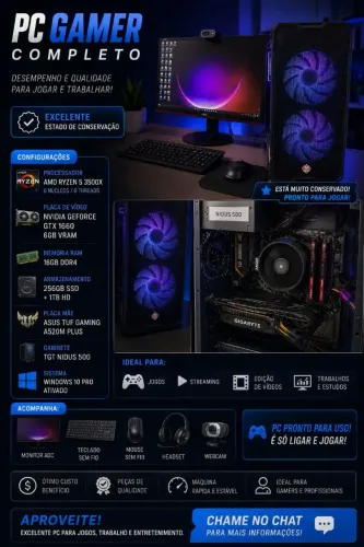 PC Gamer GTX 1660 6 GB