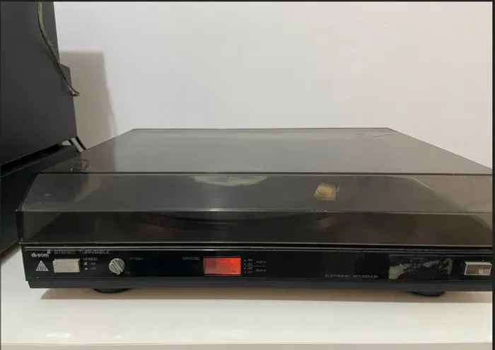 Toca-Discos Vintage Di-Som Estéreo 33/45 RPM Funcionando