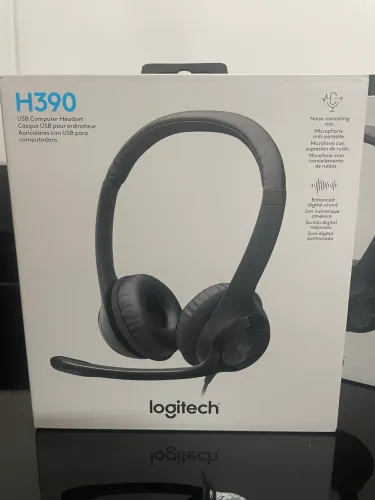 Headset com fio USB Logitech H390 Preto Logitech
