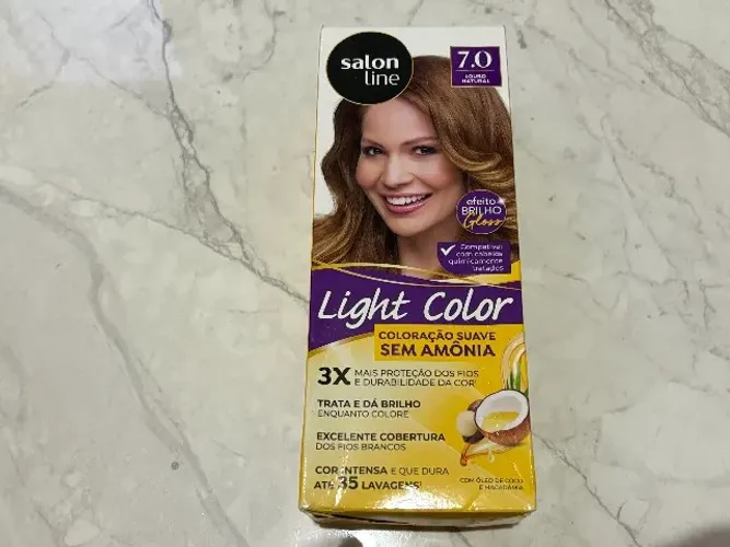 Tintura Salon Line Light Color 7.0 Louro Natural Sem Amônia - Nova Lacrada