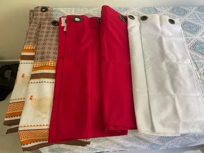 Cortinas para pia de cozinha 2,20m