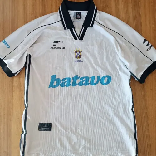 camisa original 1999 corinthians topper branca #4 tamanho g 2000