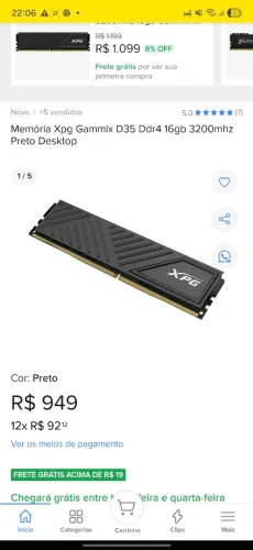 Memória RAM XPG 16GB D35