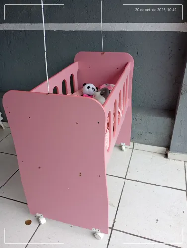 Mini berço com ninhoe 3 ursinhos