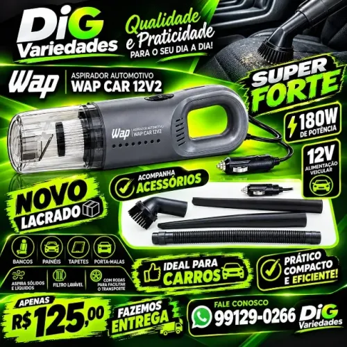 Aspirador Veicular WAP CAR Top Demais 180W Novo Lacrado