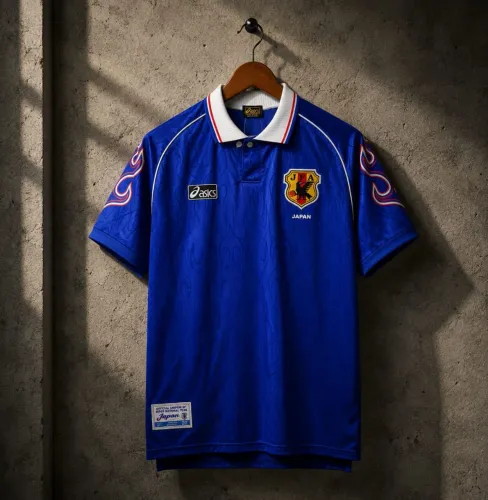 Camisa Japão 1998 ASICS Branca Retrô - Copa do Mundo