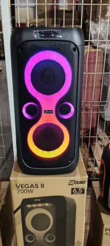 Caixa de Som Ssound Vegas 2 Portatil Preto LED Bluetooth TWS - 700w