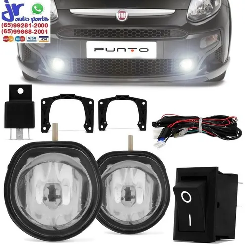 Kit Farol Milha Punto 2013 2014 2015 Auxiliar Neblina
