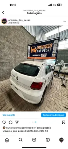 Sucata gol g6 2013 1.0 completo