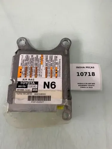 Modulo de air bag acionado Toyota Corolla 2016 10718