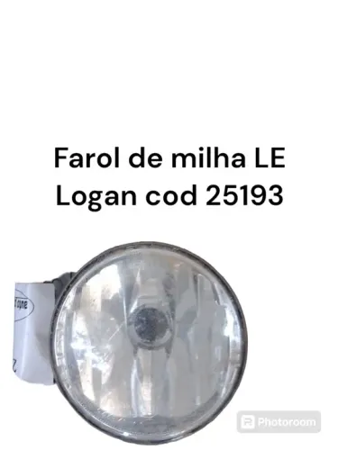 Farol De Milha Lado Esquerdo Renault Logan Cod 25193