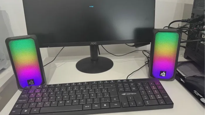 Caixas de Som RGB para PC - Novas