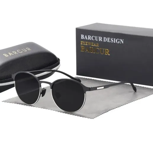 Óculos de Sol, BARCUR TR90 Original, UV (Novo)