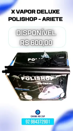 Limpador A Vapor Xvapor Deluxe Ariete - Polishop 220v Seminovo