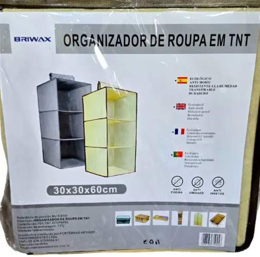 Organizador de roupas TNT 30X30X60 BRIWAX