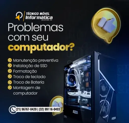 Computadores, notebooks, roteadores e impressoras