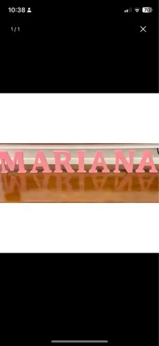 Nome Mariana em MDF Rosa