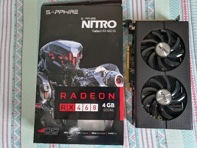 Vendo placa de video Rx 460 - 4GB  funcionando perfeitamente, foi utilizada poucos meses.