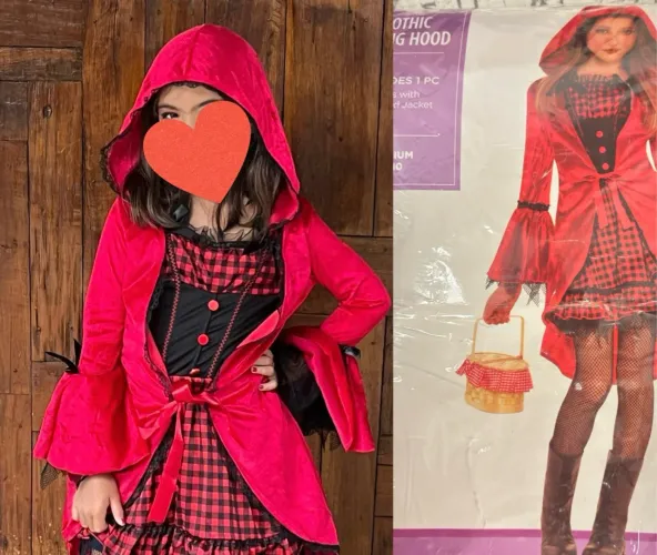 Fantasia chapeuzinho vermelho gótico 