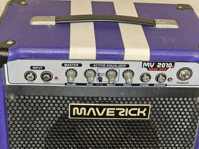 Caixa Amplificada Maverick MV2010b Raridade Amplificador Contrabaixo