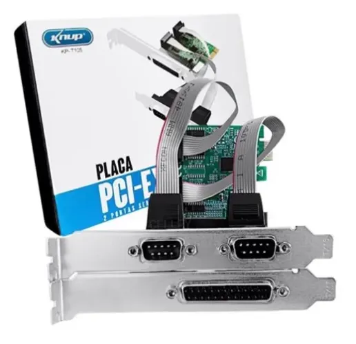 Placa Pci Express 2 Portas Serial 1 Paralela Knup KP-T105