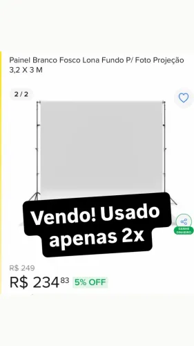 Painel branco fosco lona fundo infinito 