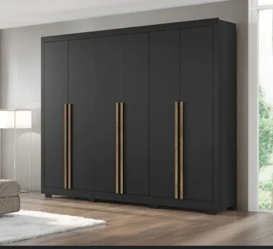 Guarda roupa casal preto 