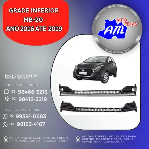 grade inferior parachoque hb20 
