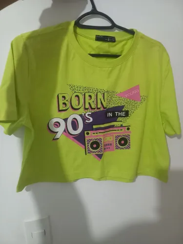 Camiseta Crop Top Born in the 90's