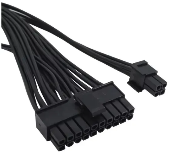 Cabo Extensão Psu Atx 24 Pinos p/ Ligar até Três Fontes Pc Desktop