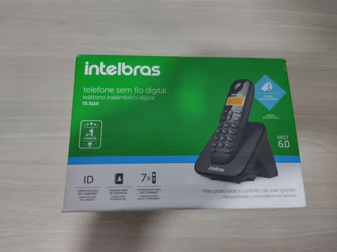 elefone Residencial Sem Fio TS 3110 Preto Intelbras
