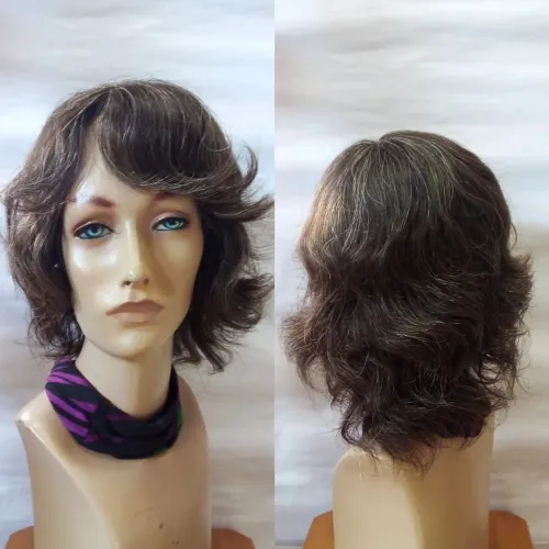 Peruca natural de cabelo humano brasileiro do sul