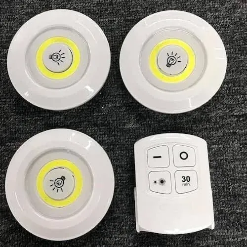 Kit de 3 Spots de LED com Controle Remoto