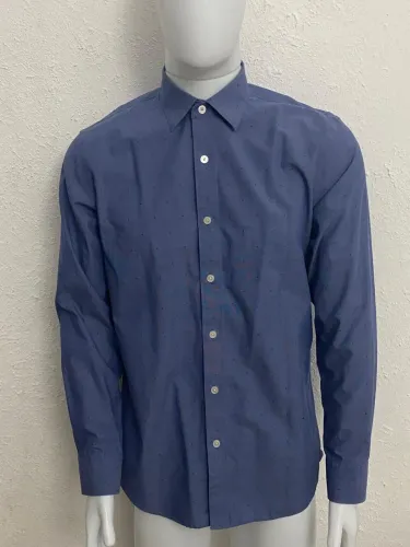 Camisa Banana Republic Tamanho P Azul Estampada Bom Estado