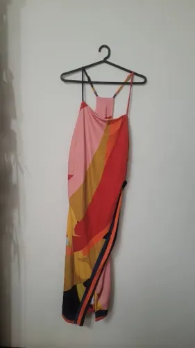 Vestido Midi Farm Estampa Lenço Costela da FarmRio - LEIA A DESCRIÇÃO