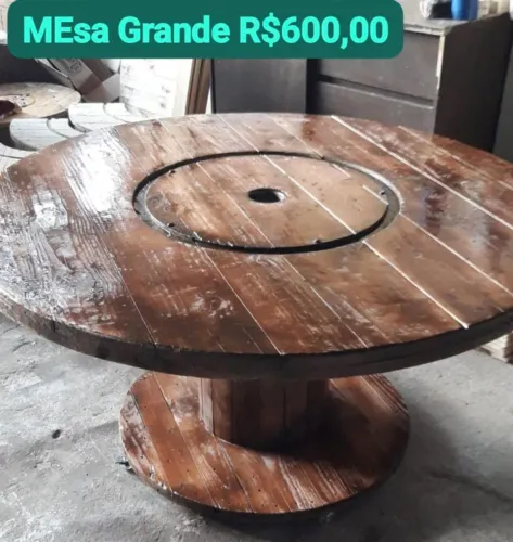 Mesa Grande de Madeira Rústica
