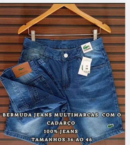 Bermuda jeans com cordão e sem cordão Premium