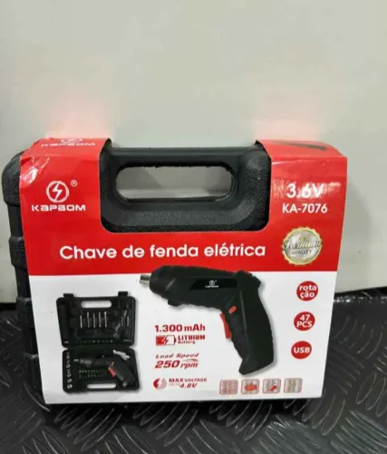 Chave De Fenda Elétrica Recarregável Usb 47 Peças Parafusadeira Portátil Sem Fio 