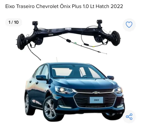 Eixo Traseiro Chevrolet Ônix Plus 1.0 Lt Hatch 2022