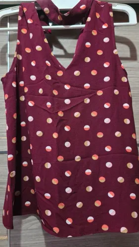 Blusa em crepe poá<br>